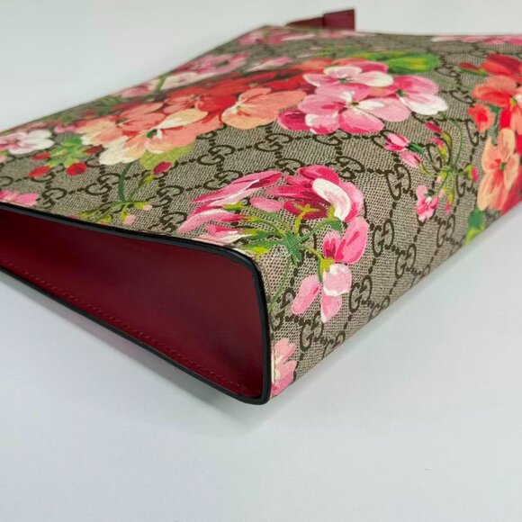 Gucci GG Logo Supreme Clutch With Flore Floral Design Handbag Elegant Modern - Picture 6 of 8